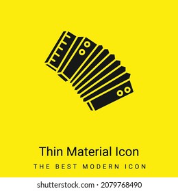 Accordion minimal bright yellow material icon