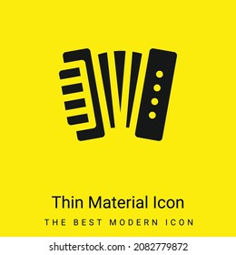 Accordion minimal bright yellow material icon