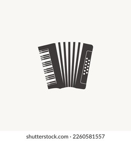 Accordion minimalist simple logo design icon vector 