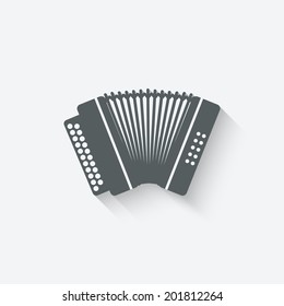 accordion music design element - vector illustration. eps 10