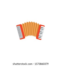 accordion music flat style icon vector illustration design