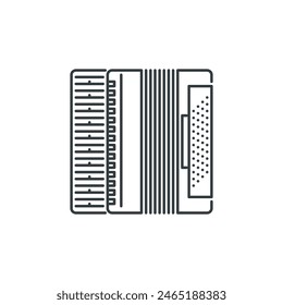 Accordion, music, instrument, band, song icon, vector illustration