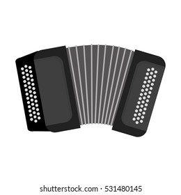 Accordion music instrument icon vector illustration graphic design