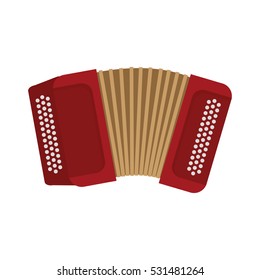 Accordion music instrument icon vector illustration graphic design