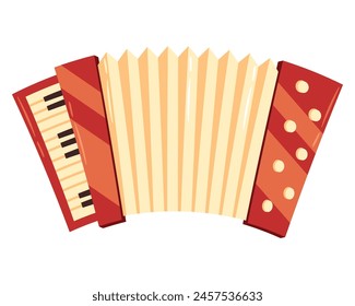 accordion music instrument illustration design