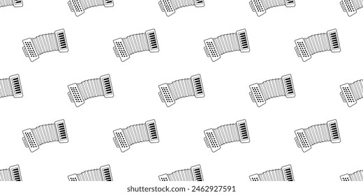 Accordion music instrument pattern drawing design