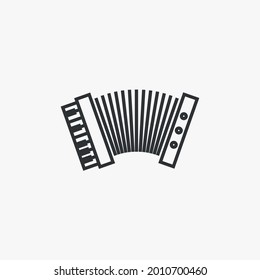 accordion music instrument vector icon piano