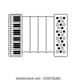 Accordion Musical instrument icon, outline style