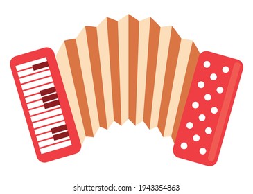 accordion musical instrument isolated icon