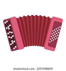 Accordion, musical instrument. Vector illustration