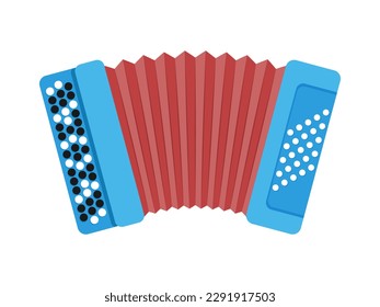 Accordion, musical instrument. Vector illustration