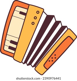 Accordion Musical Instrument Vector Illustration