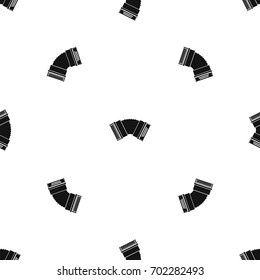 Accordion pattern repeat seamless in black color for any design. Vector geometric illustration