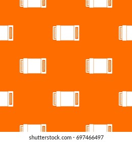 Accordion pattern repeat seamless in orange color for any design. Vector geometric illustration