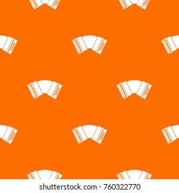 Accordion pattern repeat seamless in orange color for any design. Vector geometric illustration