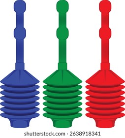 accordion plunger  vector illustration drawing.