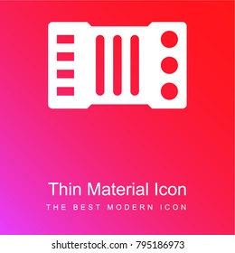 Accordion red and pink gradient material white icon minimal design