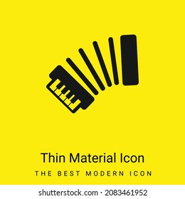 Accordion Side View minimal bright yellow material icon