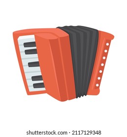 Accordion Sign Emoji Icon Illustration. Music Instrument Vector Symbol Emoticon Design Clip Art Sign Comic Style.