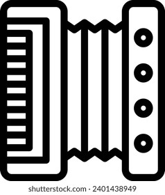 Accordion single vector line icon