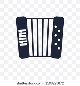 Accordion transparent icon. Accordion symbol design from Music collection. Simple element vector illustration on transparent background.