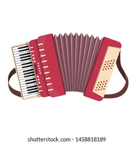 Accordion vector design illustration isolated on white background