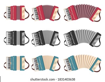 Accordion vector design illustration isolated on white background