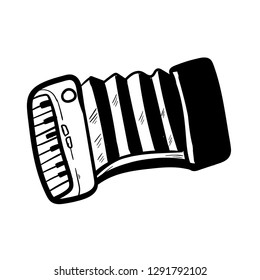 Accordion vector doodle icon vector drawing 