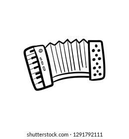 Accordion vector doodle icon vector drawing 