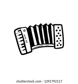 Accordion vector doodle icon vector drawing 