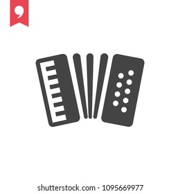 Accordion vector icon