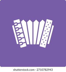 Icono de Vector de acordeón. Se puede utilizar para aplicaciones de impresión, móviles y de Web.