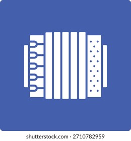 Icono de Vector de acordeón. Se puede utilizar para aplicaciones de impresión, móviles y de Web.