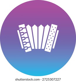 Icono de Vector de acordeón. Se puede utilizar para aplicaciones de impresión, móviles y de Web.