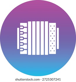Icono de Vector de acordeón. Se puede utilizar para aplicaciones de impresión, móviles y de Web.