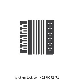 Accordion vector icon. filled flat sign for mobile concept and web design. Accordion glyph icon. Symbol, logo illustration. Vector graphics