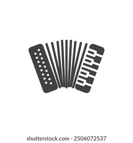 Accordion vector icon. filled flat sign for mobile concept and web design. Accordion glyph icon. Symbol, logo illustration. Vector graphics