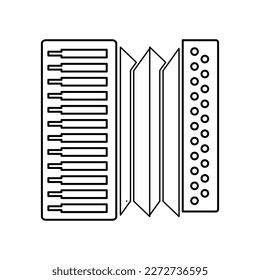 Accordion vector icon isolated on white background, Accordion logo concept