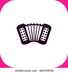 Accordion vector icon on white background.
