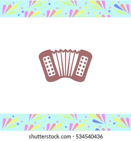 Accordion vector icon on white background. Isolated illustration. Business picture.