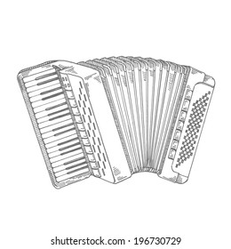accordion vector illustration