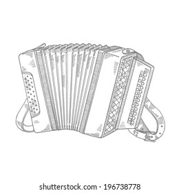 accordion vector illustration
