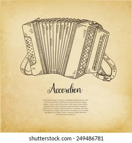 Accordion Vector Illustration