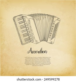 accordion vector illustration