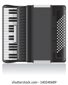  accordion vector illustration isolated on white background