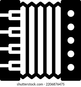accordion  Vector illustration on a transparent background. Premium quality symmbols. Glyphs vector icons for concept and graphic design. 


