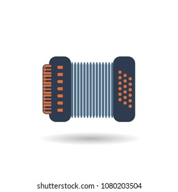 Accordion vector illustration on white background