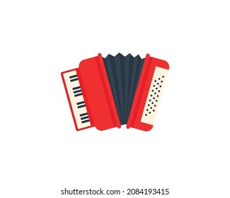 Accordion Vektorsymbol einzeln. Accordion Emoji Illustration. Accordion-Vektorgrafik einzeln auf Emotionen