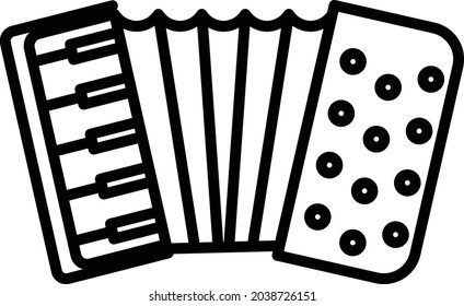 Vektorgrafik-Symboldesign von Accordion
