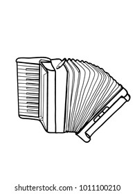 the accordion and white background